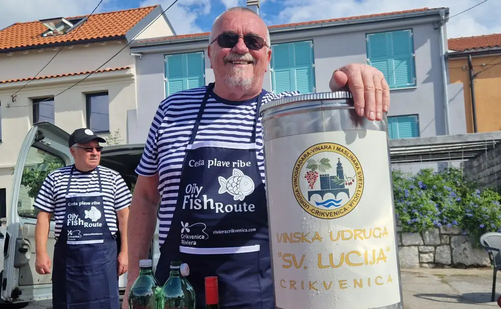 One of the nine stations of the Crikvenica Food & Wine Walk, linking oily fish, wine and a stroll along the riviera from Jadranovo to Selce.