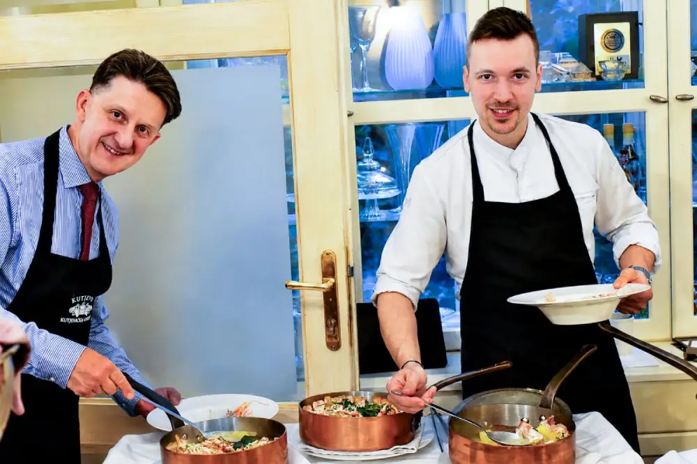 Branko Dobrić, waiter, and Siniša Jevrosimov, chef, at Gallo