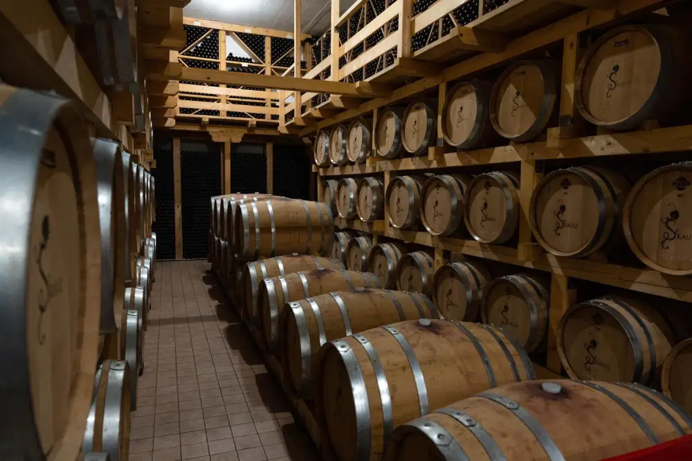 Barrel cellar at Škaulj