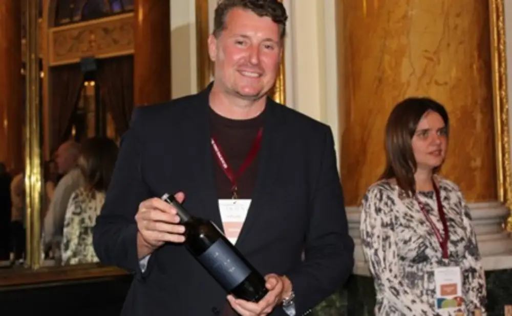 Visitors taste indigenous Dalmatian wines during the wine event at Zagreb's Esplanade