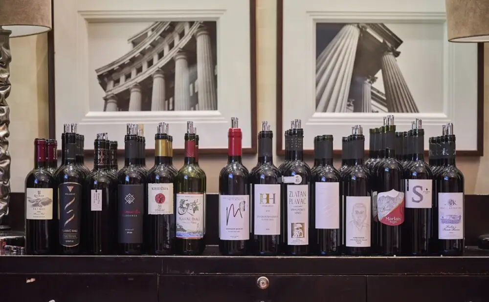 Dalmatian wine icons at the Esplanade! Does it matter whether you taste the wines from right to left, or the other way around?